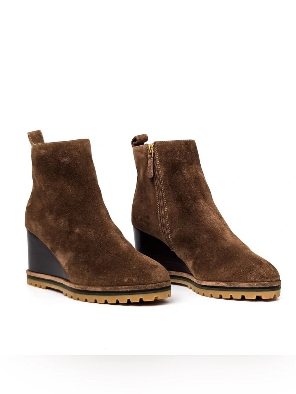 Tory Burch Brown Suede Wedge Boot Size 9